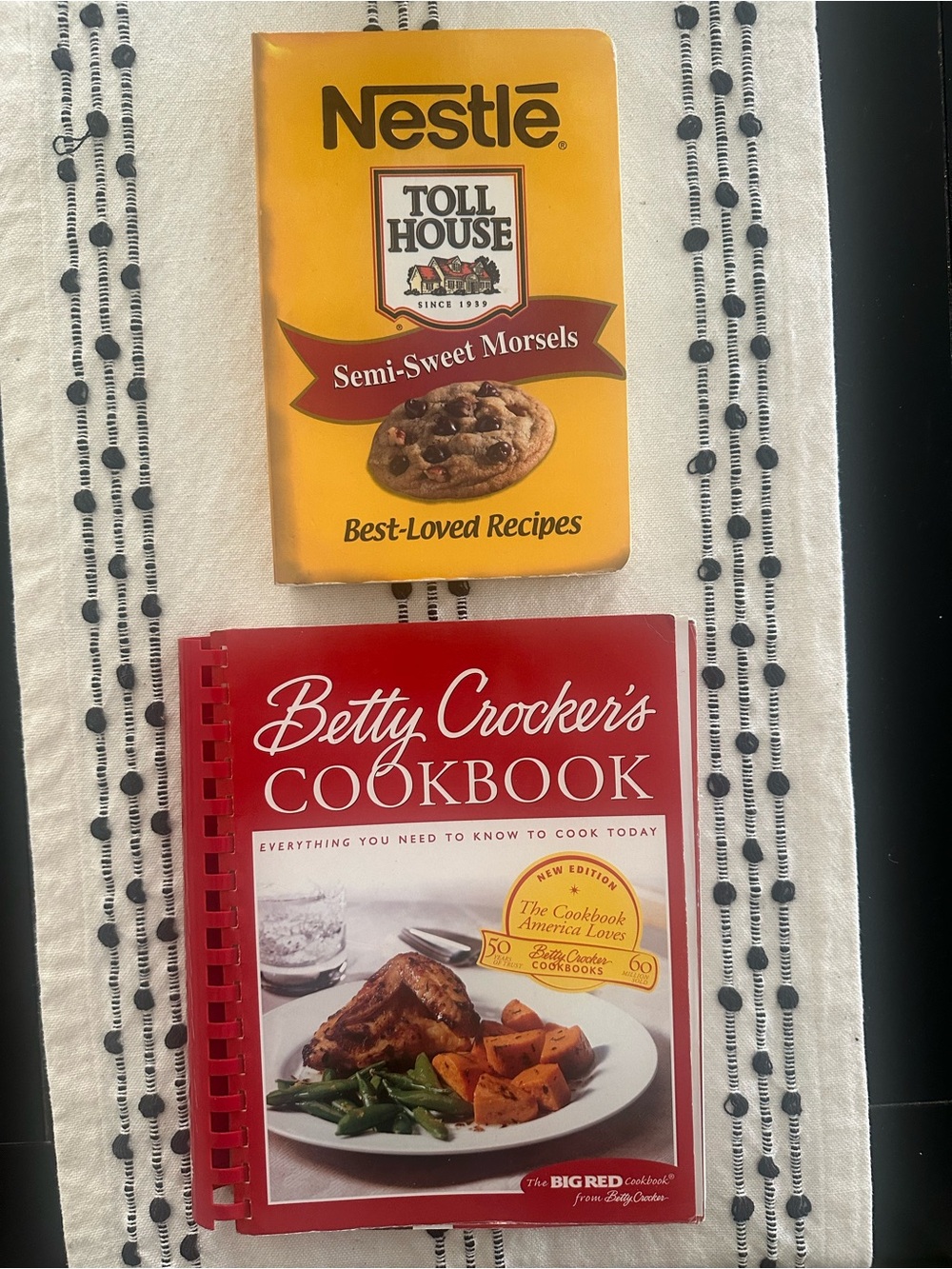Betty Crocker Red Cookbook – Classic Home Kitchen Recipe Book & Nestle cookbook